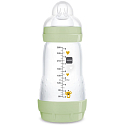 Mam Anti-Colic fľaša na kŕmenie, silikónový mäkký cumlík so stredným prietokom 2+ mesiace Zelená 260 ml