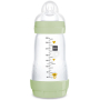 Mam Anti-Colic fľaša na kŕmenie, silikónový mäkký cumlík so stredným prietokom 2+ mesiace Zelená 260 ml