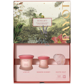 Payot Roselift Collagen Jour denný liftingový krém 50 ml + Roselift Collagen Regard očná liftingová starostlivosť 15 ml + Gua Sha ružový kremeň, kozmetická sada pre ženy