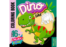 Ditipo Omaľovánky štvorcové Dino Time 18 strán A4 210 x 297 mm