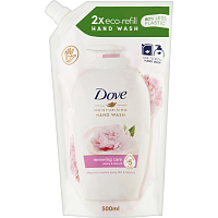 Dove tekuté mýdlo Pivonka & Ružový olej náplň, 500 ml