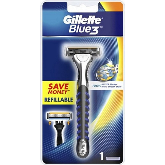 Gillette Blue 3 holiaci strojček 3 britvy pre mužov