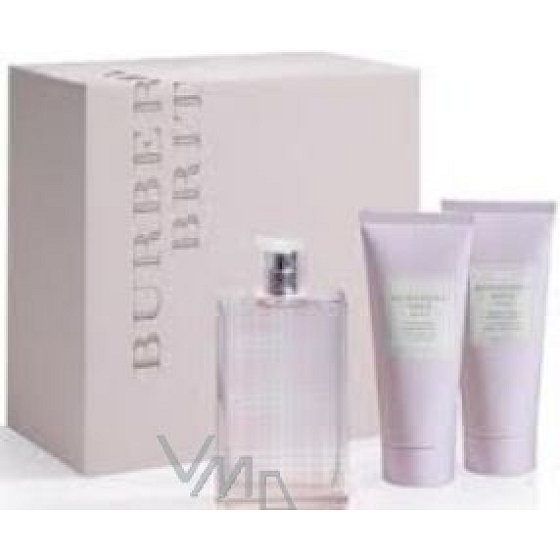 Burberry Brit Sheer toaletná voda 100 ml + telové mlieko 100 ml + sprchový gél 100 ml, pre ženy darčeková sada