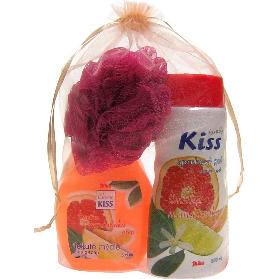 Mika Mydlo 500 ml + sprchový gél 300 ml + krém na ruky 100 ml + špongia 1 kus, kozmetická sada