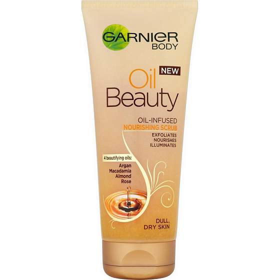 Garnier Oil Beauty Nourishing Scrub vyživujúci olejový telový peeling 200 ml