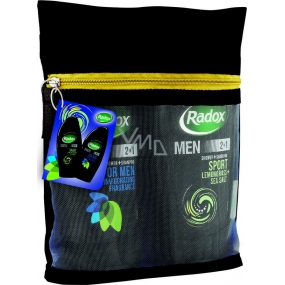 Radox Sport sprchový gel 250 ml + for Men sprchový gél 250 ml + taška, kozmetická sada