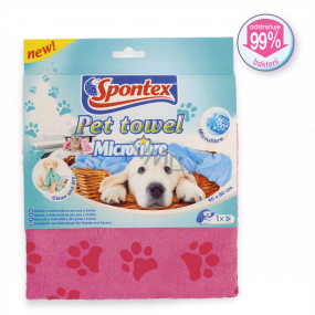 Spontex Pet Towel Microfibre uterák z mikrovlákna pre psy a mačky 40 x 80 cm 1 kus