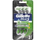 Jednorazový holiaci strojček Gillette Blue 3 Sensitive s 3 čepieľkami pre mužov 3 kusy