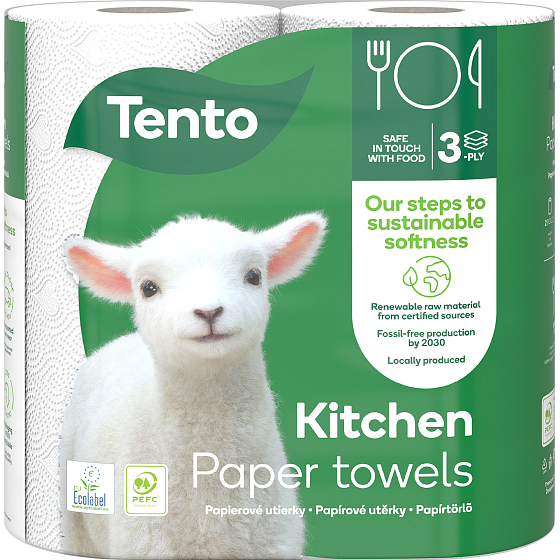 Tieto Kitchen Innovations papierové utierky veľmi pevné 3 vrstvové 73 útržkov 2 role