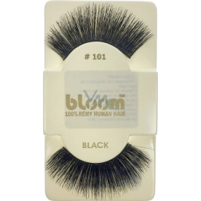 Bloom Natural nalepovacie riasy z prírodných vlasov obloučkové čiernej č. 101 1 pár