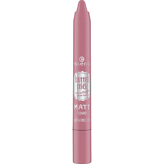 Essence Butter Stick Matt Love farba na pery 04 Pink Marshmallow 2,2 g