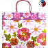 Nekupto Darčeková Kraftová taška 32,5 x 26 x 13 cm Kvety 1 kus 128