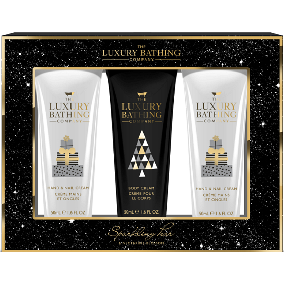 Grace Cole Sparkling Pear and Nectarine Blossom krém na ruky a nechty 2 x 50 ml + telový krém 50 ml, kozmetická sada pre ženy