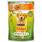 Purina Friskies Vitafit kuracie mäso s mrkvovou šťavou kompletné krmivo pre psov kapsule 100 g