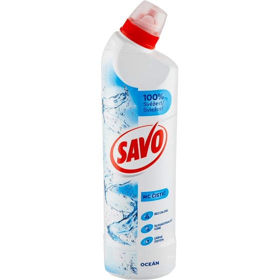 Savo čistič WC Ocean tekutý čistiaci a dezinfekčný prostriedok na WC 750 ml