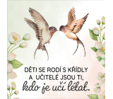 Albi Magnety Deti sa rodia s krídlami a učitelia sú tí, ktorí ich učia lietať 6,5 x 6,5 cm
