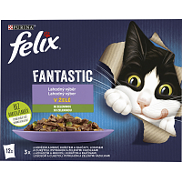 Felix Fantastic kapsičky pre mačky výber so zeleninou, 12 × 85 g