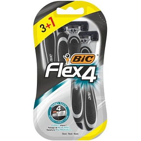 BIC 4 FLEX PÁNSKY JEDNORAZOVÝ HOLIACI STROJČEK (3+1) 0621 BIC 4 FLEX PÁNSKY JEDNORAZOVÝ HOLIACI STROJČEK (3+1) 0621