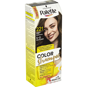 Schwarzkopf Palette Color Shampoo farba na vlasy 221 stredne hnedá, 50 ml