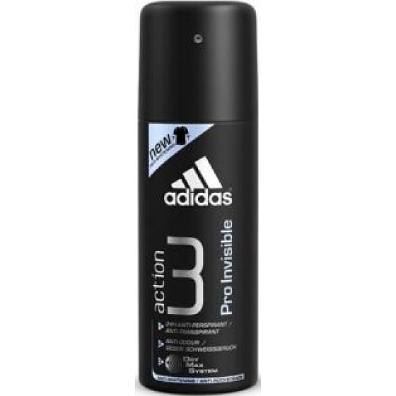 Adidas Action 3 Pro Invisible antiperspirant deodorant sprej pre mužov 150 ml