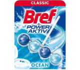 Bref Power Aktiv 4 Formula Ocean WC blok pre hygienickú čistotu a sviežosť vašej toalety, farbí vodu 50 g