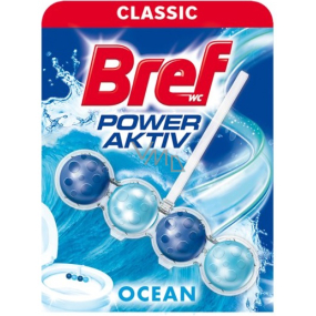 Bref Power Aktiv 4 Formula Ocean WC blok pre hygienickú čistotu a sviežosť vašej toalety, farbí vodu 50 g