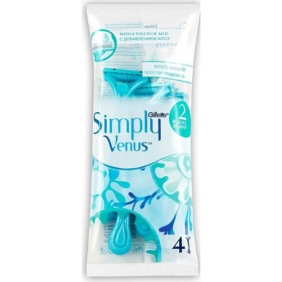Gillette Venus Simply Comfort holiace strojčeky so zvlhčujúcim pásikom 4 kusy pre ženy