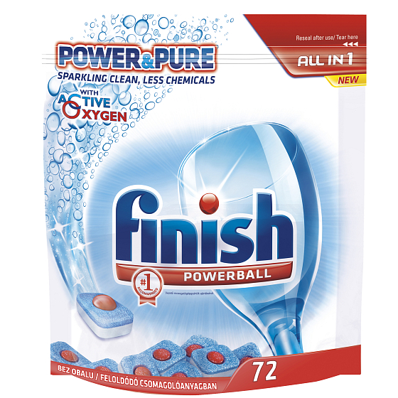Finish All in 1 Power and Pure tablety do umývačky 72 kusov