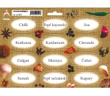 Arch Samolepky na koreničky Juta Farbotlač Chilli - orientálne korenie