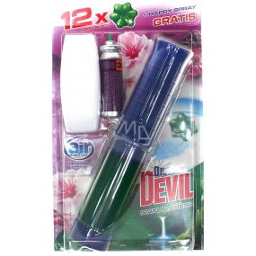 Dr. Devil Natur Fresh 3v1 Wc Point Block 75 ml + Air menłinu Japanese Cherry Happy osviežovač vzduchu komplet sprej + náplň 1 x 15 ml