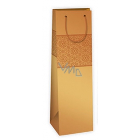 Ditipo Darčeková papierová taška na fľašu 12,3 x 7,8 x 36,2 cm zlatá
