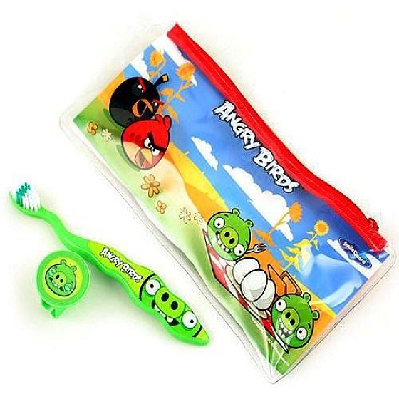 Angry Birds Mäkký kefka na zuby s krytkou pre deti