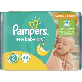 Pampers New Baby Dry 2 Mini 3-6 kg plienkové nohavičky 43 kusov