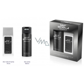 David Beckham Respect parfumovaný deodorant sklo pre mužov 75 ml + dezodorant sprej 150 ml, kozmetická sada