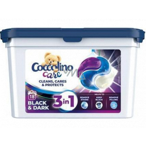 COCCOLINO Care Black & Dark kapsule na pranie na čierne prádlo 18 dávok 486 g