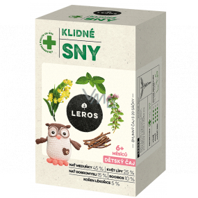 Leros Calm dreams bylinný čaj pre zdravý spánok a sladké sny pre deti 20 x 1,5 g