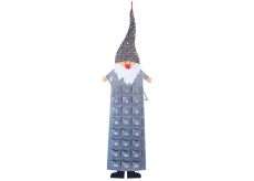 Adventný kalendár z plsti Elf sivý 124 cm
