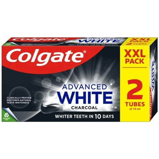 Colgate zubná pasta Advanced White Charcoal 2x75ml