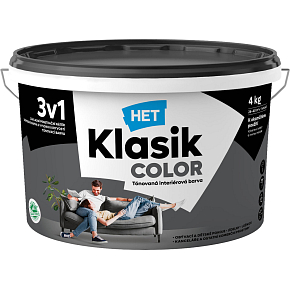 Het Klasik Color maliarska farba, 0187 šedý antracitový, 4 kg