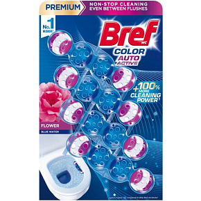 Bref WC blok Color Auto Aktiv Flower 4 x 50 g Bref WC blok Color Auto Aktiv Flower 4 x 50 g