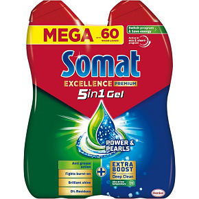 Somat Excellence Premium 5v1 gél do umývačky duo 2 x 540 ml Somat Excellence Premium 5v1 gél do umývačky duo 2 x 540 ml