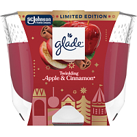 Glade veľká vonná sviečka Twinkling Apple & Cinnamon 204 g