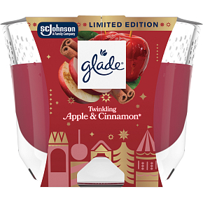 Glade veľká vonná sviečka Twinkling Apple & Cinnamon 204 g Glade veľká vonná sviečka Twinkling Apple & Cinnamon 204 g