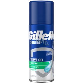 Gillette Series 3x Action Sensitive gél na holenie pre mužov 75 ml