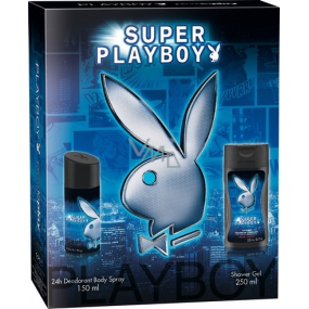 Playboy Super playboy for Him dezodorant sprej 150 ml + sprchový gél 250 ml, kozmetická sada