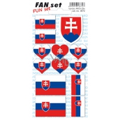 Arch Tetovacie obtlačky na tvár i telo Slovensko republika vlajka 8 x 15 cm 1 kus