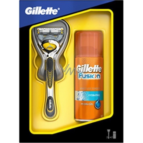 Gillette Fusion ProShield holiaci strojček + hydratačný gél na holenie 75 ml, kozmetická sada, pre mužov