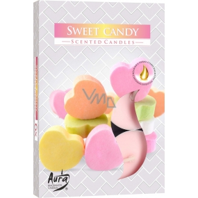 BISPOL Aura Sweet Candy - Cukríky vonné čajové sviečky 6 kusov