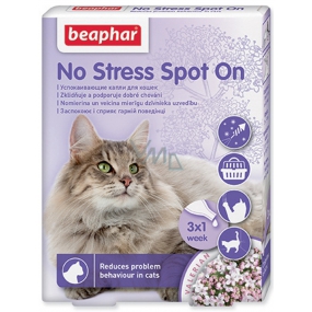 Beaphar No Stress Pipeta pre upokojenie, odstránenie stresu, úzkosti mačka 3 x 0,4 ml