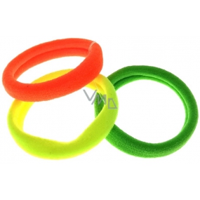 Vlasová gumička neón žltá, zelená, oranžová 4 x 1 cm 3 kusy